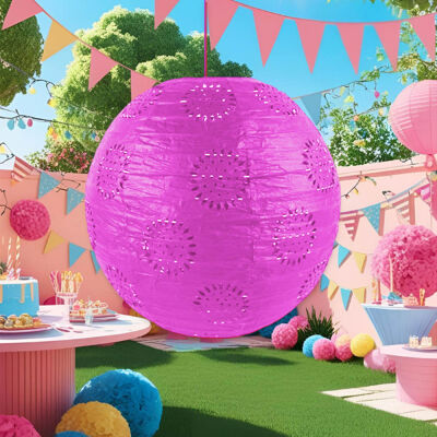 Dantelli Kağıt Fener 35cm - 1