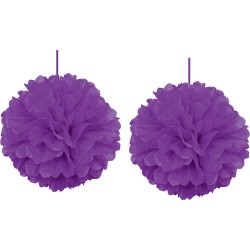 Mor Ponpon Süs 30 cm 2'li - 