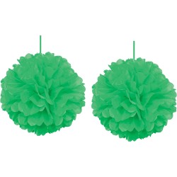 Yeşil Ponpon Süs 30 cm 2'li - 