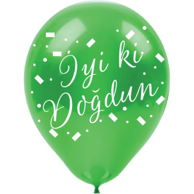 İyi ki Doğdun Baskılı Karışık Renk Balon 12