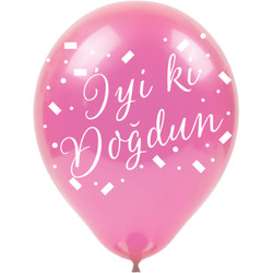 İyi ki Doğdun Baskılı Karışık Renk Balon 12