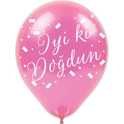 İyi ki Doğdun Baskılı Karışık Renk Balon 12