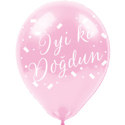 İyi ki Doğdun Baskılı Karışık Renk Balon 12