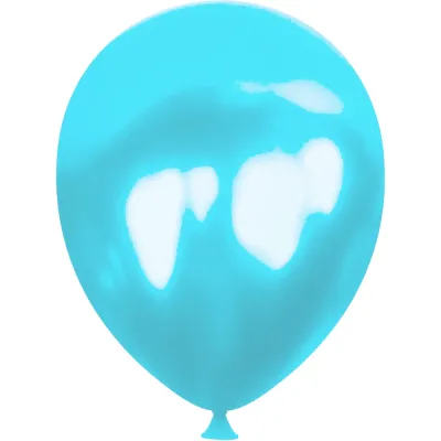 Açık Mavi Metalik Balon 12