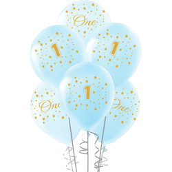 Kikajoy - Altın First Year Baskılı Mavi Balon 12
