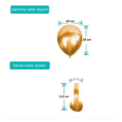 Altın Metalik Balon 12