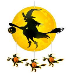 Halloween Bal Kabağı Figürlü Sarkıt Süs - Thumbnail