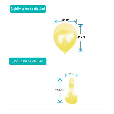 Krem Metalik Balon 12