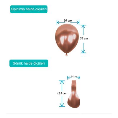 Bakır Metalik Balon 12