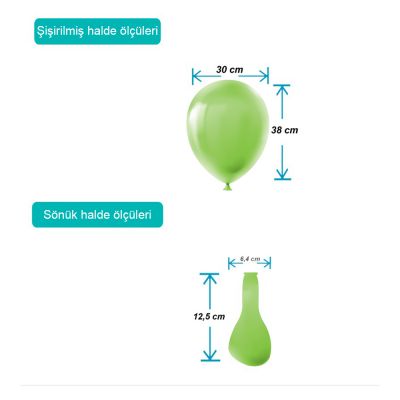 Yeşil Pastel Balon 12