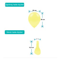 Açık Sarı Pastel Balon 12