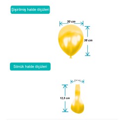 Sarı Metalik Balon 12