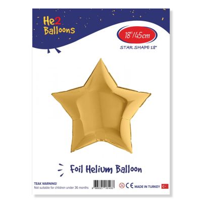Altın Yıldız Folyo Balon 18
