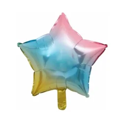 Rainbow Yıldız Folyo Balon 18