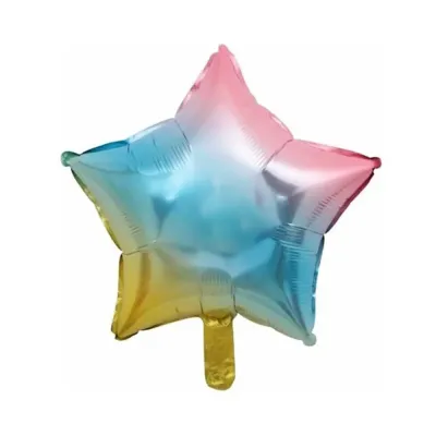 Rainbow Yıldız Folyo Balon 18