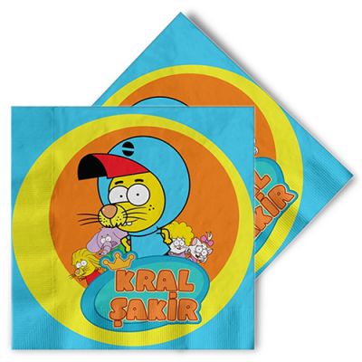 King Şakir Action Paper Napkins