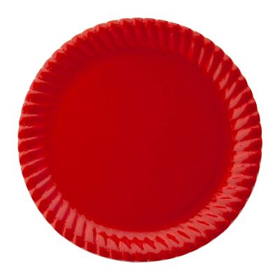 Kırmızı Karton Tabak 23 cm - 1