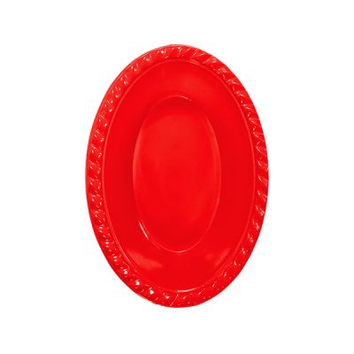 Kırmızı Plastik Oval Kase