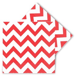 Kikajoy - Zigzag Red Paper Napkins