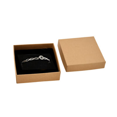 Kraft Cotton-Filled Bracelet Box - 1