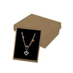 Kraft Cotton-Filled Necklace Box - 1