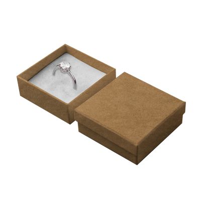 Kraft Cotton-Filled Ring Box - 1