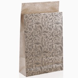 Kika - Şal Desenli Siyah Kraft Hediye Zarfı L Boy 38x50x10cm