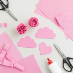 Açık Pembe Krapon Kağıdı 10lu 50x200 - Kika