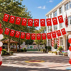 Large Turkish Flag Garland - Moon Star - Kika
