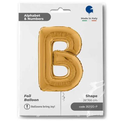 Letter B Gold 26 inch - 1