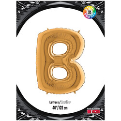 Letter B Gold 40 inch - Kikajoy