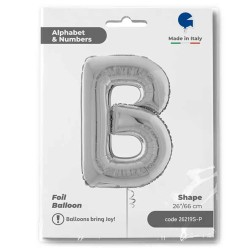 Letter B Silver 26 inch - 1