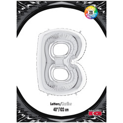 Letter B Silver 40 inch - Kikajoy