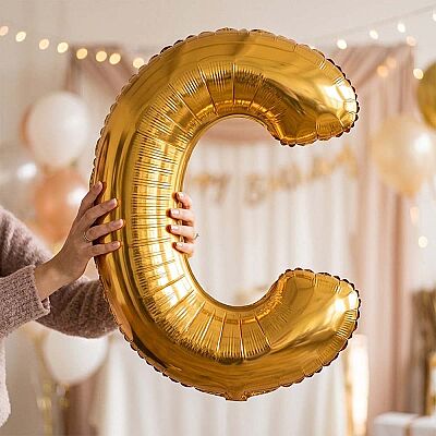 Letter C Gold 40 inch - 1