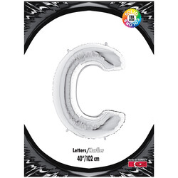 Letter C Silver 40 inch - Kikajoy