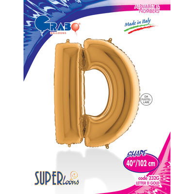 Letter D Gold 40 inch - 1