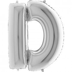 Letter D Silver 40 inch - 2