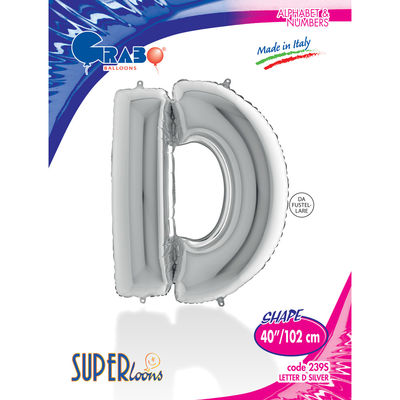 Letter D Silver 40 inch - 1