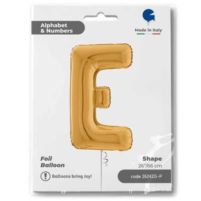 Letter E Gold 26 inch - 1