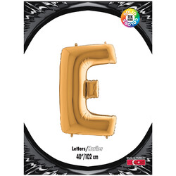 Letter E Gold 40 inch - Kikajoy