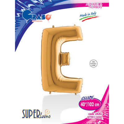 Letter E Gold 40 inch - 1
