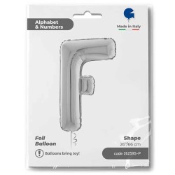 Letter F Silver 26 inch - 1