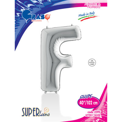 Letter F Silver 40 inch - 1