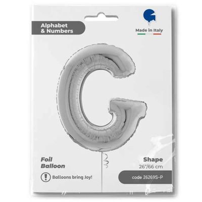 Letter G Silver 26 inch - 1