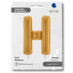 Letter H Gold 26 inch - 1