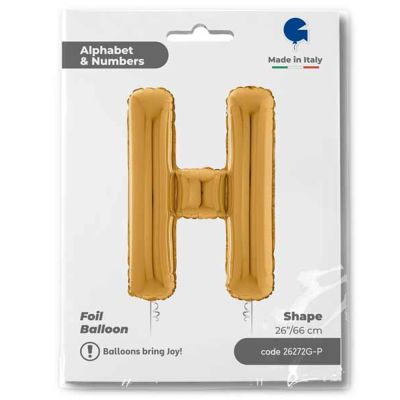 Letter H Gold 26 inch - 1