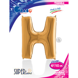 Letter H Gold 40 inch - 1