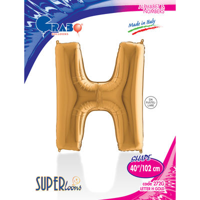 Letter H Gold 40 inch - 1