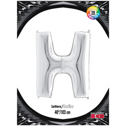Letter H Silver 40 inch - Kikajoy