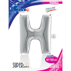 Letter H Silver 40 inch - 1